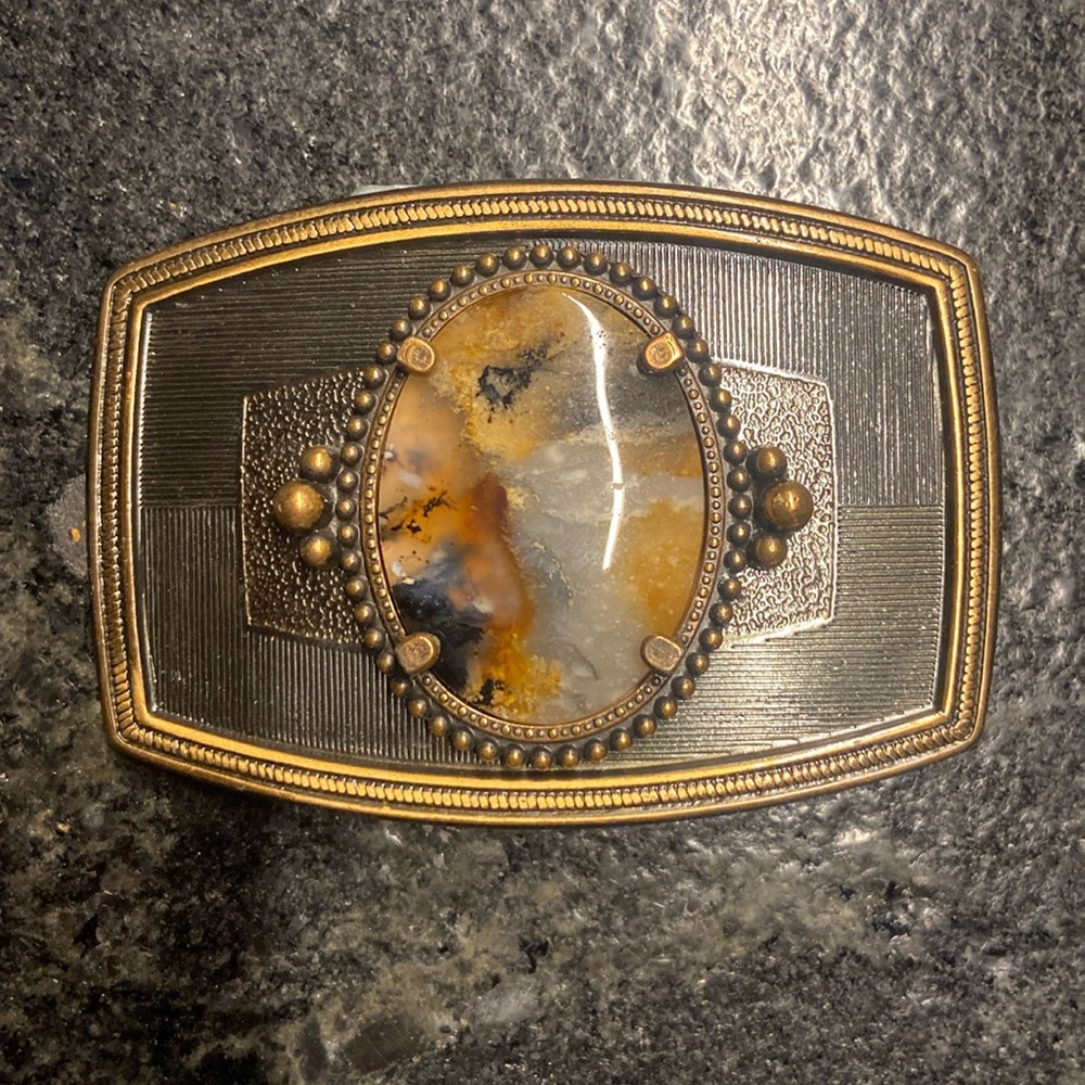 Men’s Stylish Stone Belt Buckle